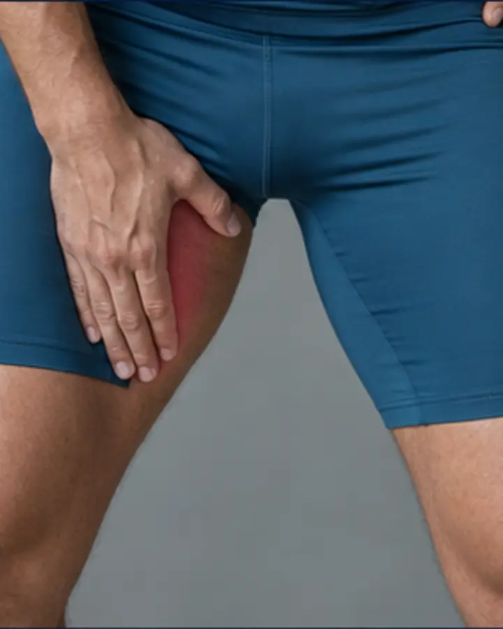 Person experiencing symptoms related to Adductor and groin strain