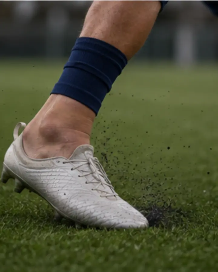 Person experiencing symptoms related to Ankle pain in field-sport athletes