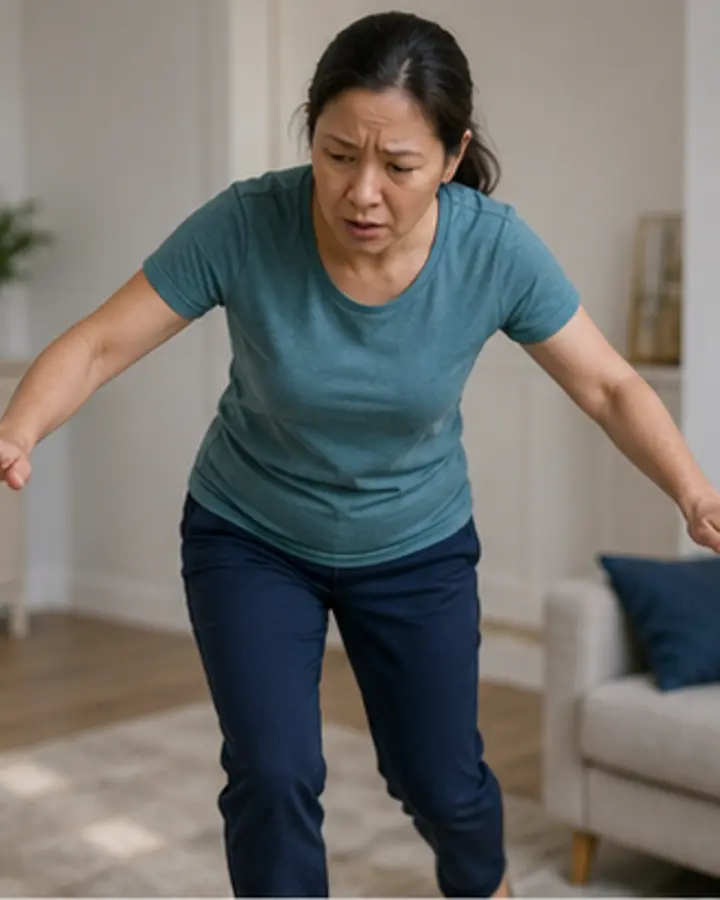 Person experiencing symptoms related to Balance impairment and falls risk