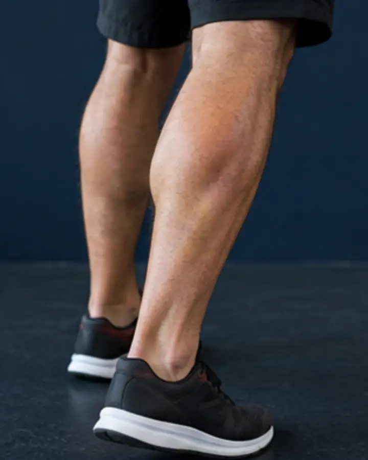 Person experiencing symptoms related to Calf muscle strain