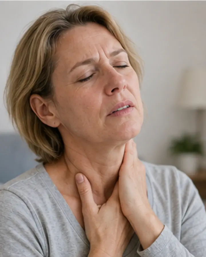 Person experiencing symptoms related to Cervical disc-related neck pain