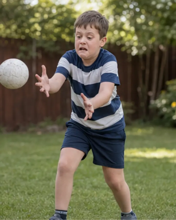 Person experiencing symptoms related to Developmental coordination disorder