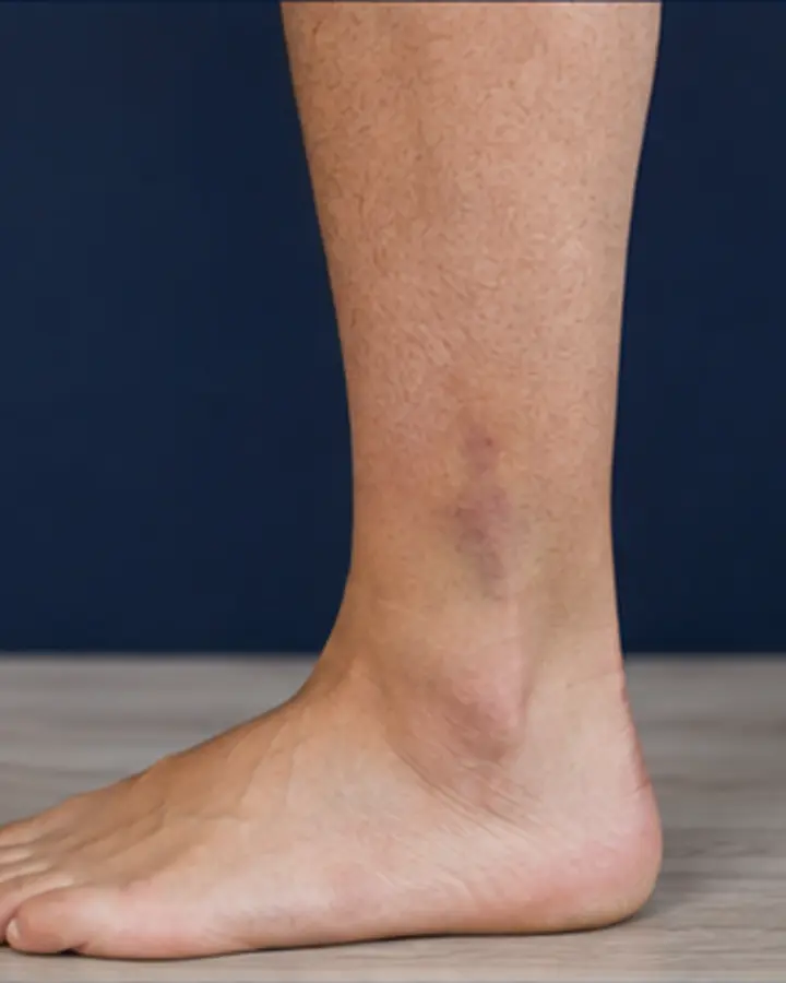 Person experiencing symptoms related to Fibular stress fracture rehabilitation