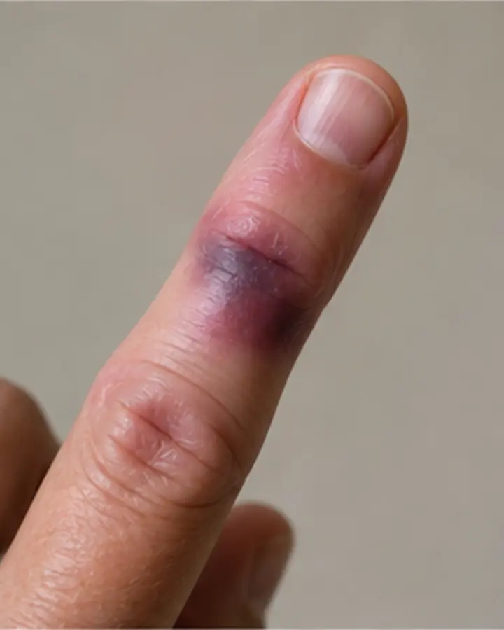Person experiencing symptoms related to Finger fracture rehabilitation