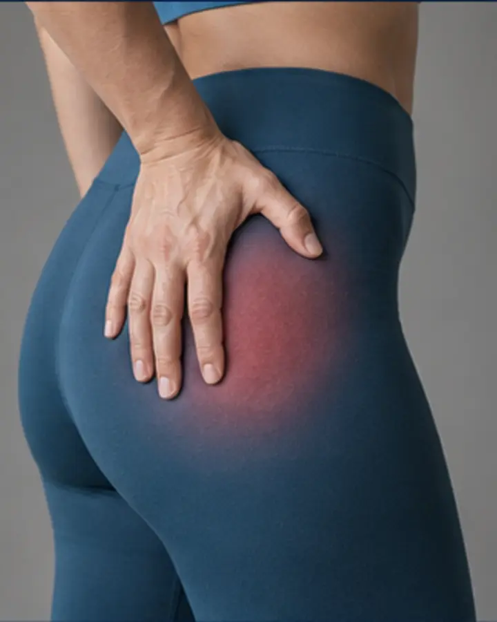Person experiencing symptoms related to Greater trochanteric pain syndrome