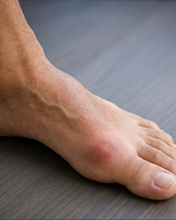 Person experiencing symptoms related to Hallux rigidus