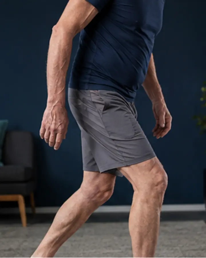 Person experiencing symptoms related to Hip osteoarthritis