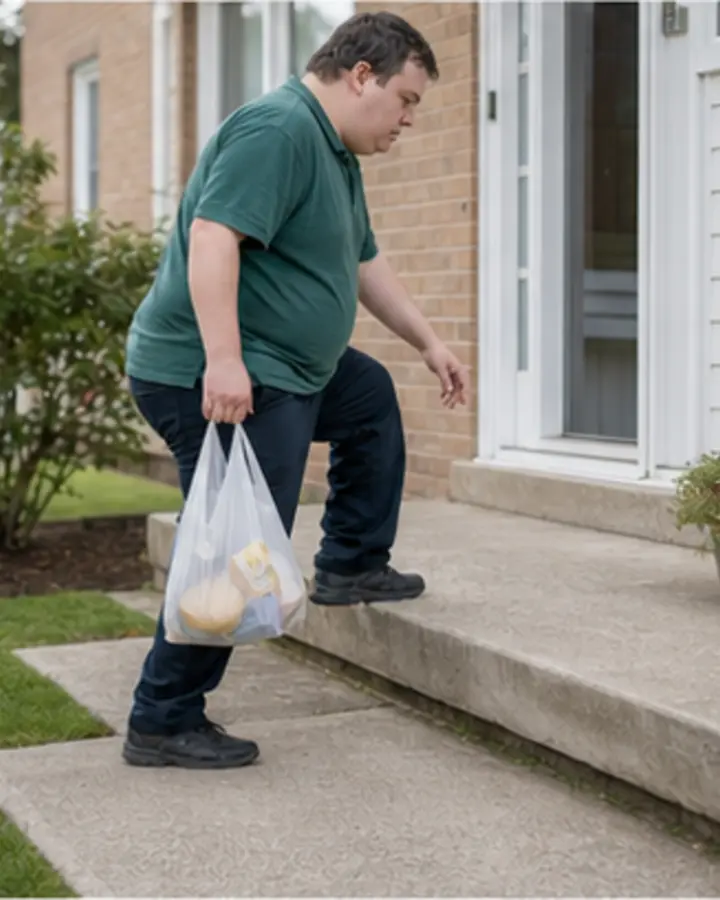 Person experiencing symptoms related to Intellectual disability