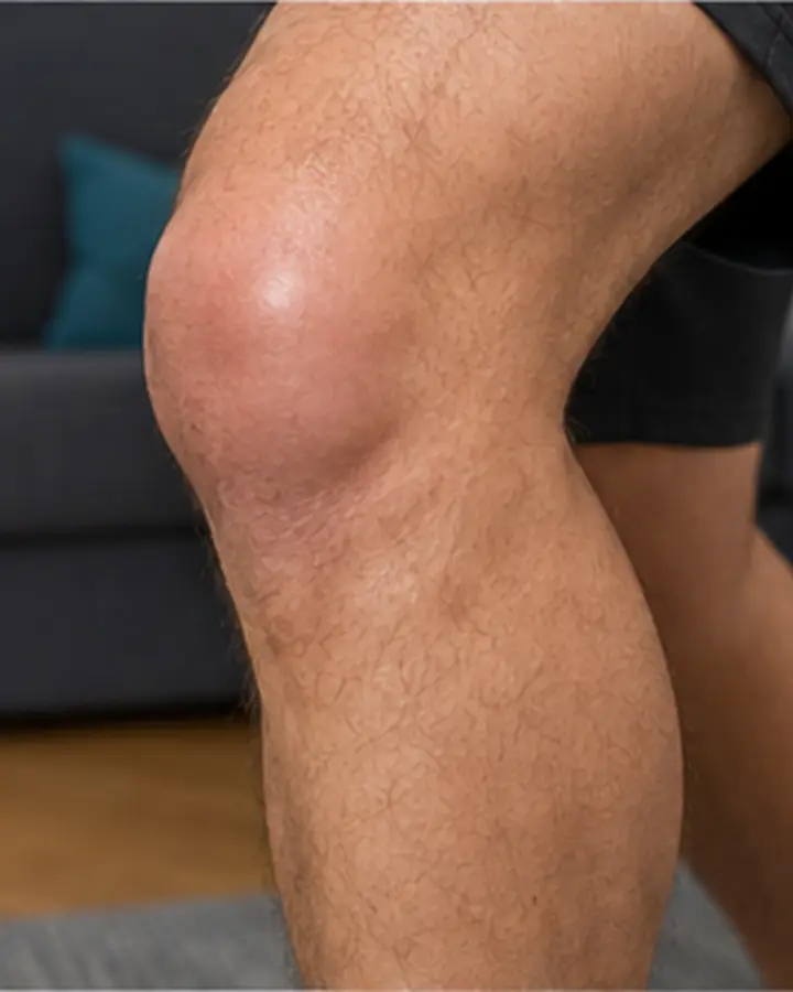 Person experiencing symptoms related to Knee cartilage injury