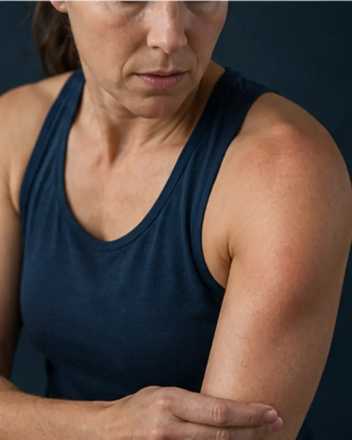 Person experiencing symptoms related to Long-head biceps tendinopathy