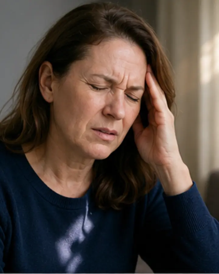 Person experiencing symptoms related to Migraine-associated dizziness rehabilitation