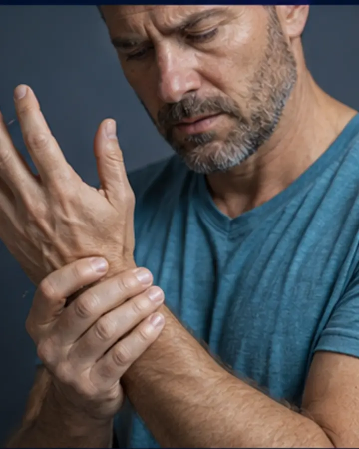 Person experiencing symptoms related to Neck pain with arm tingling or numbness