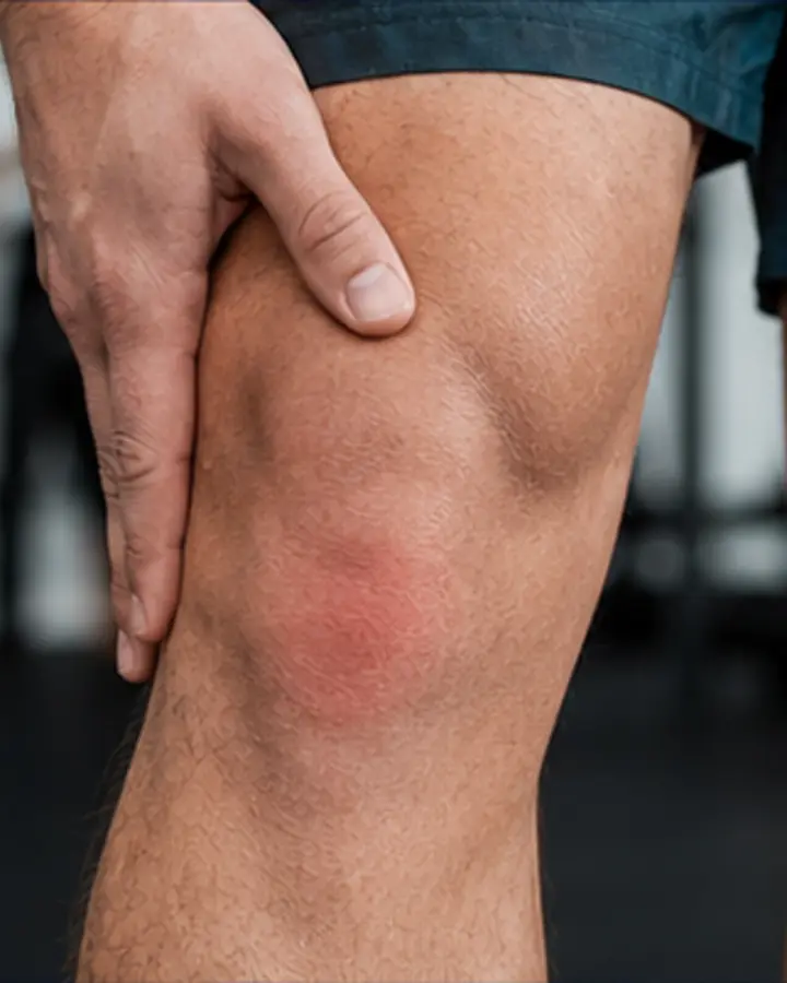 Person experiencing symptoms related to Patellar tendinopathy