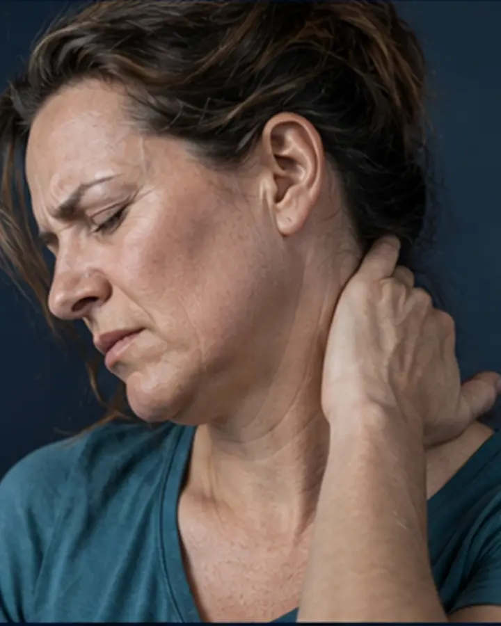 Person experiencing symptoms related to Persistent neck pain