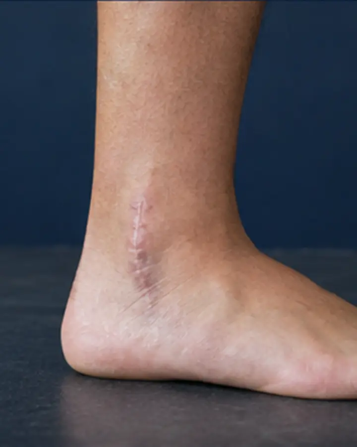 Person experiencing symptoms related to Post-operative ankle rehabilitation