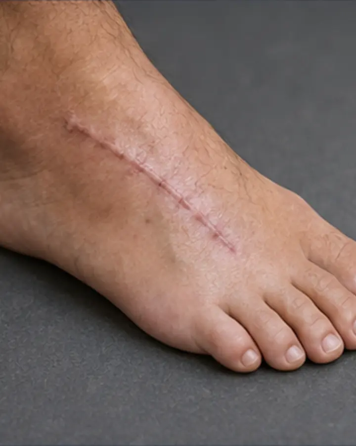 Person experiencing symptoms related to Post-operative foot rehabilitation