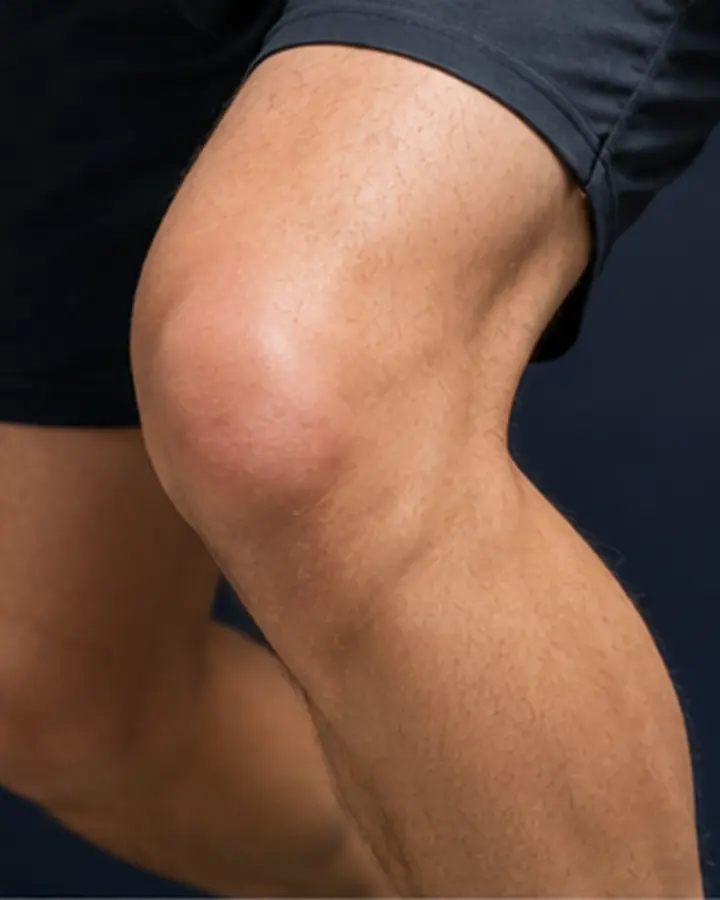 Person experiencing symptoms related to Recurrent patellar instability