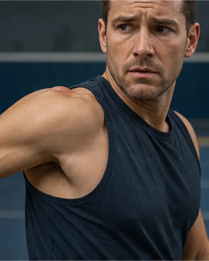 Person experiencing symptoms related to Recurrent shoulder instability