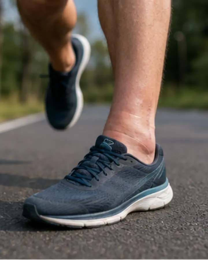 Person experiencing symptoms related to Return to running after ankle injury