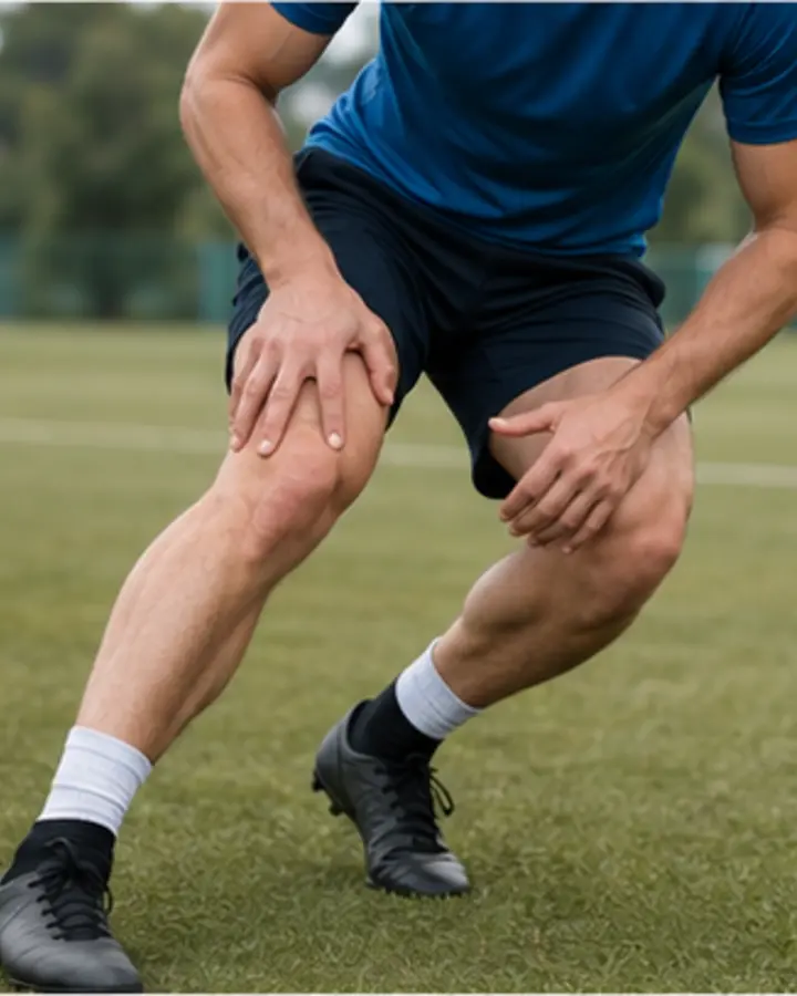 Person experiencing symptoms related to Return to sport after a knee injury