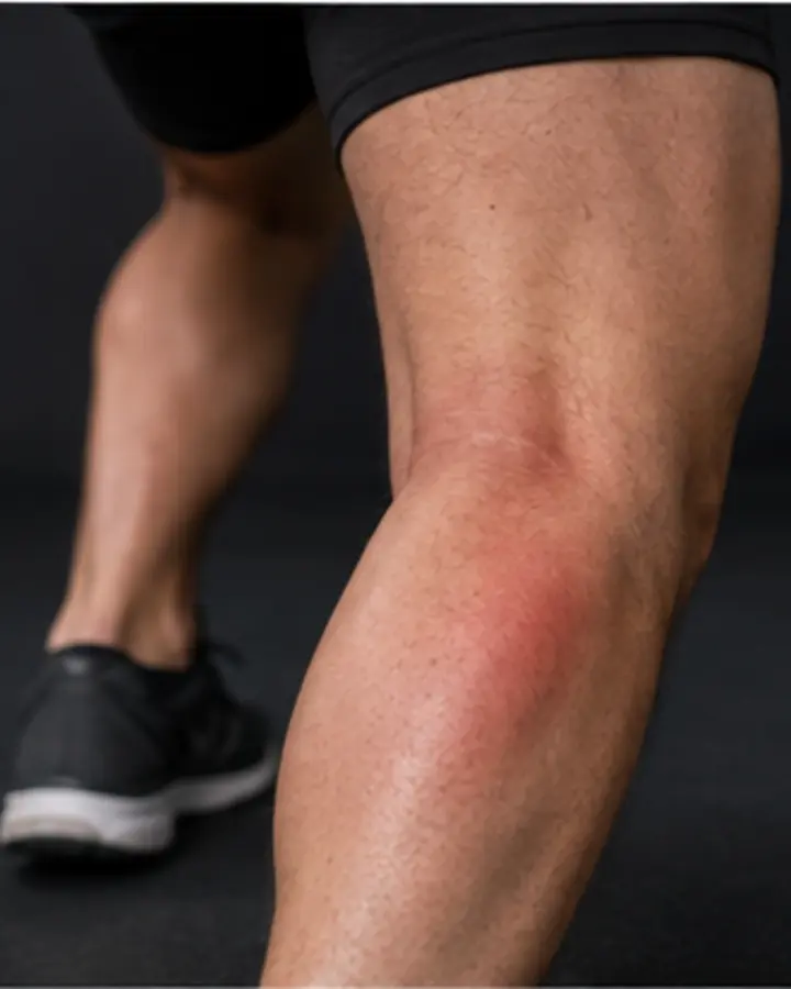 Person experiencing symptoms related to Soleus muscle strain