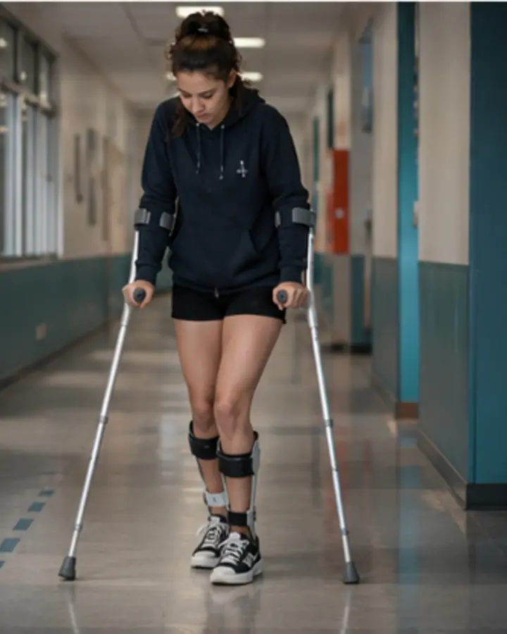 Person experiencing symptoms related to Spina bifida