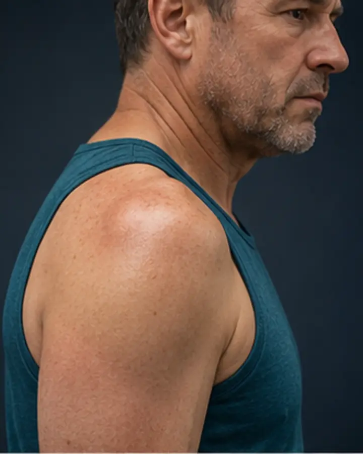 Person experiencing symptoms related to Subacromial bursitis