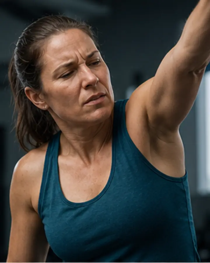 Person experiencing symptoms related to Subacromial shoulder pain (sometimes called impingement)