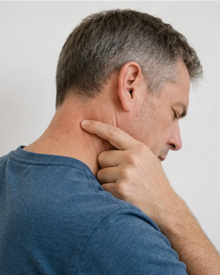 Person experiencing symptoms related to Suspected cervical facet-related pain