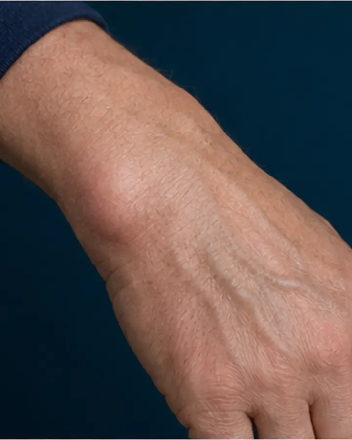 Person experiencing symptoms related to TFCC injury of the wrist