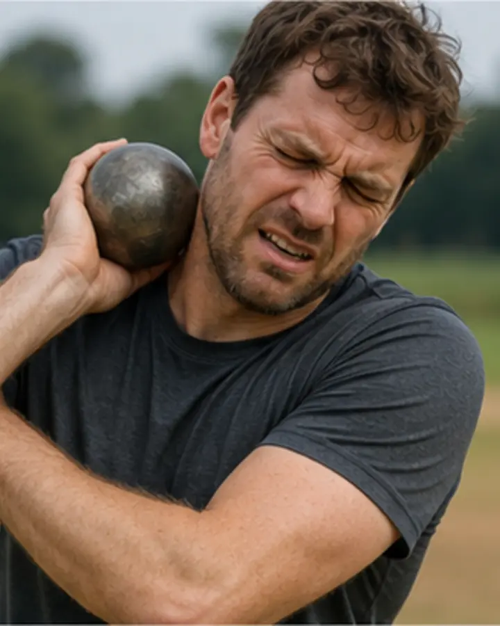 Person experiencing symptoms related to Throwing-related shoulder pain