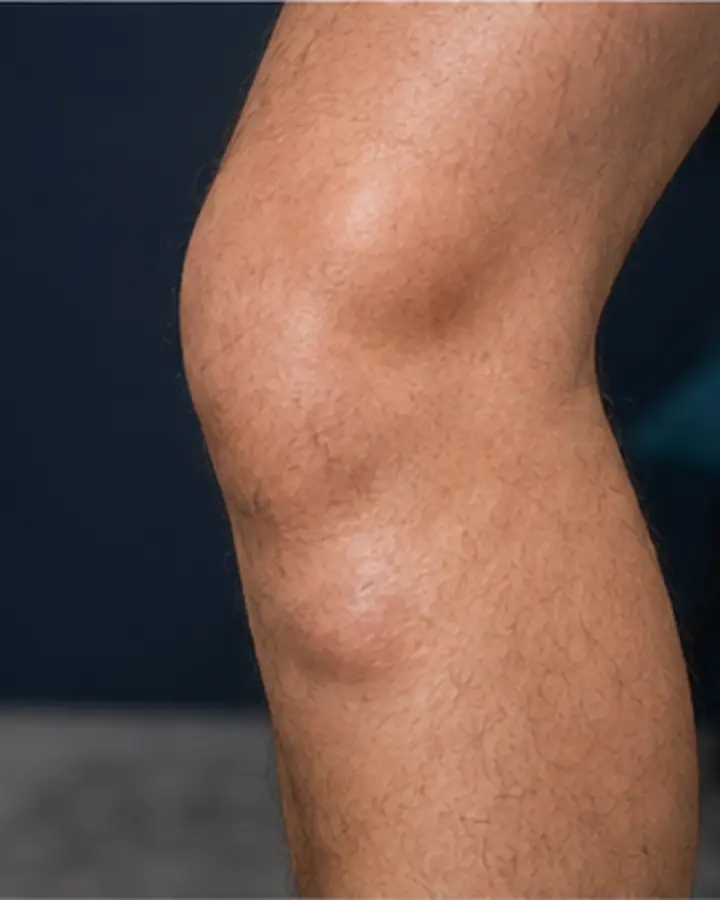 Person experiencing symptoms related to Tibial plateau fracture rehabilitation